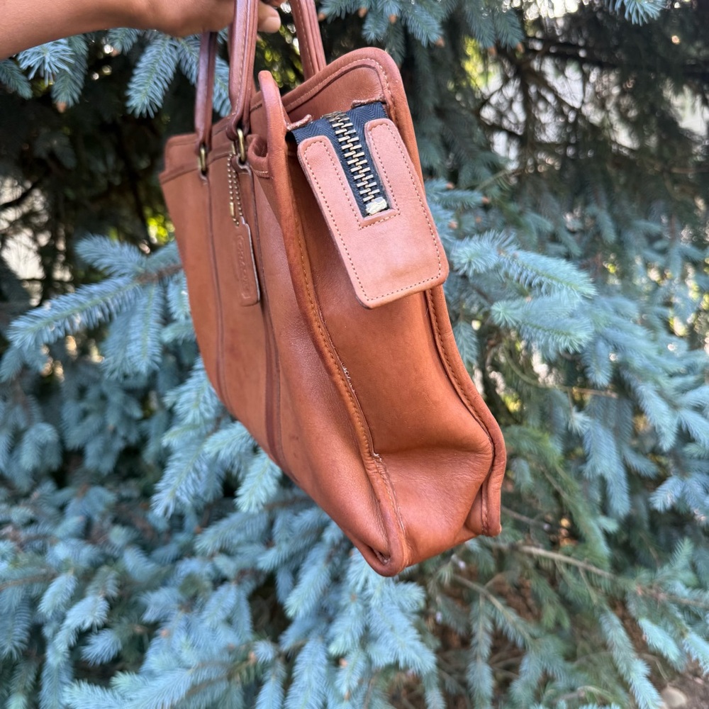 VINTAGE COACH Embassy Briefcase 9050 British Tan Business Bag - Picture 3 of 11